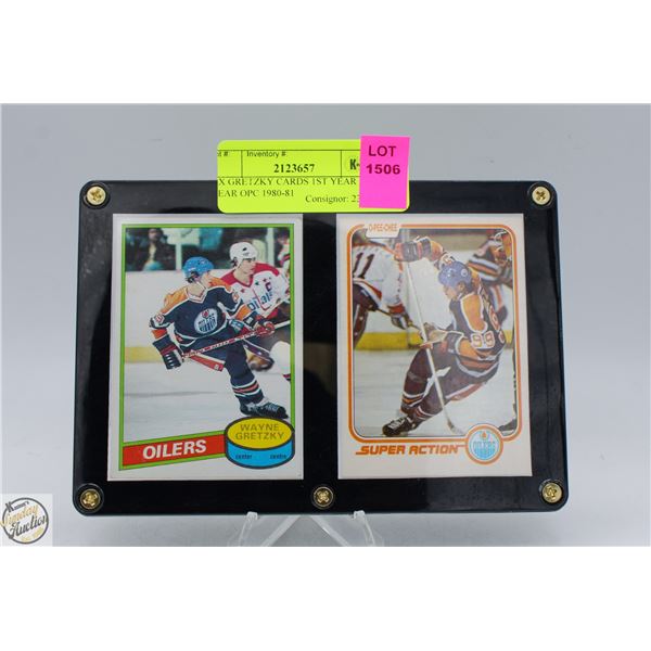 2 X GRETZKY CARDS 1ST YEAR 2ND YEAR OPC 1980-81
