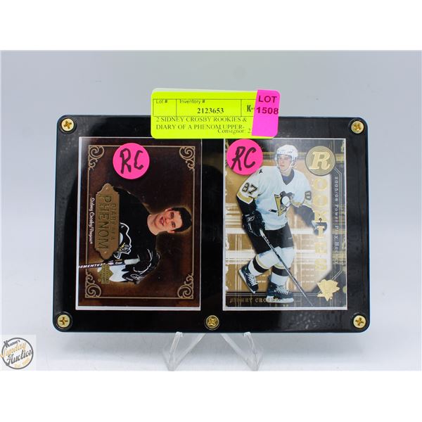 2 SIDNEY CROSBY ROOKIES & DIARY OF A PHENOM UPPER-