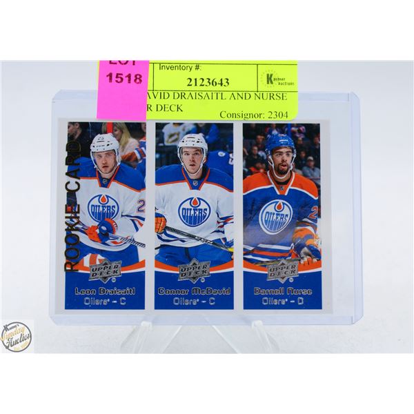 MCDAVID DRAISAITL AND NURSE UPPER DECK