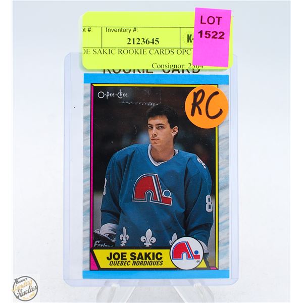 JOE SAKIC ROOKIE CARDS OPC