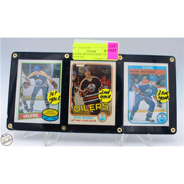 3 X MARK MESSIER ROOKIE 1ST YR 2ND YR OPC