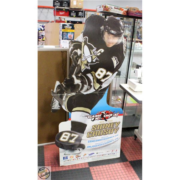 SIDNEY CROSBY CARDBOARD CUT OUT STAND