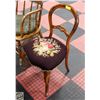 Image 1 : ANTIQUE PARLOUR CHAIR TAPESTRY SEAT COVER