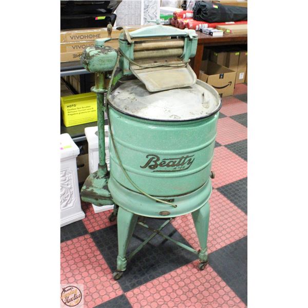 ANTIQUE BEATTY MODEL F WASHING MACHINE WITH