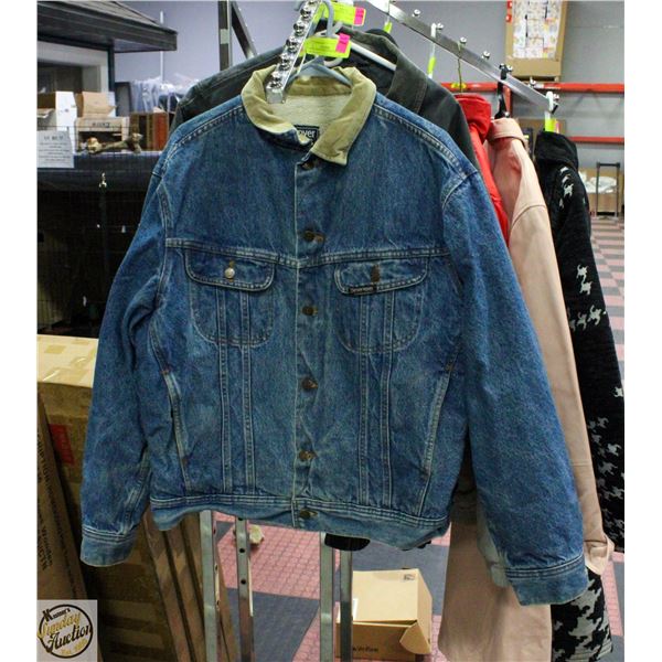 MENS XL DENVER HAYES DENIM WORK JACKET