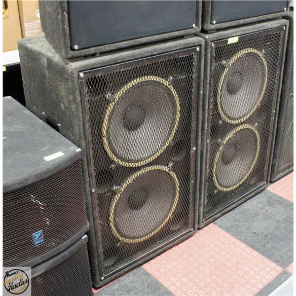 2 X DUAL 12" JBL FRONT LOAD CABINETS WITH 2" JBL