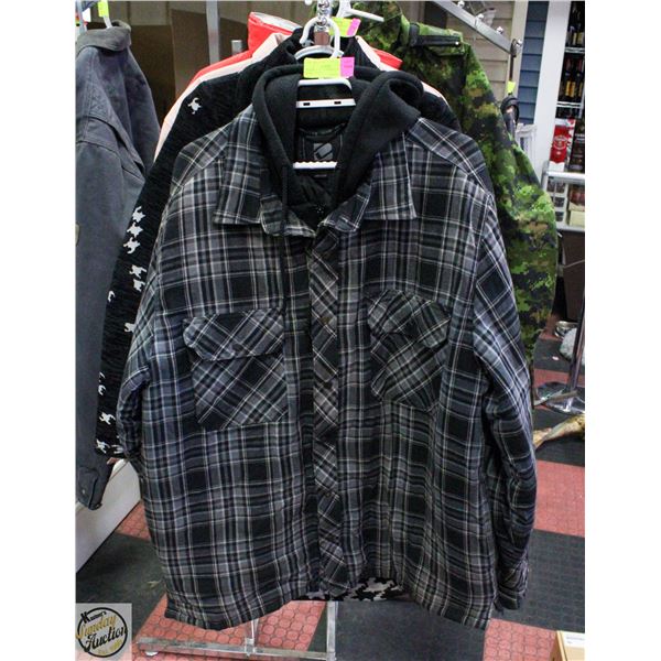 MENS XXL BC CLOTHING LINED WORK HOODIE
