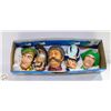 Image 1 : FLAT OF 5 CHARACTER HEAD BUSTS