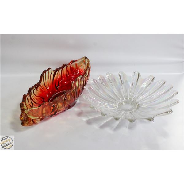 2 ANTIQUE GLASSWARE