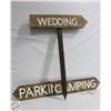 Image 1 : WEDDING, PARKING, CAMPING SIGNS