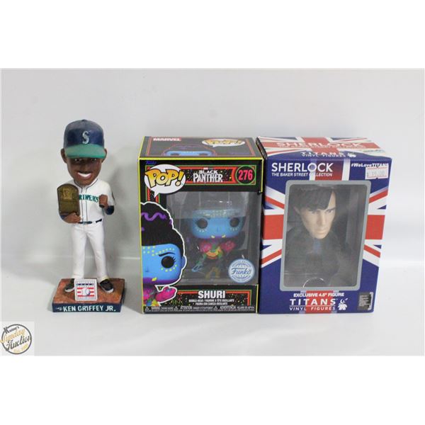 FUNKO POP, SHERLOCK TITANS & KEN GRIFFEY