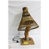 Image 1 : VINTAGE ASIAN BAMBOO LAMP WITH BAMBOO SHADE