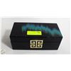 Image 2 : DECORATIVE BLACK & TURQUOIS BOX FULL OF