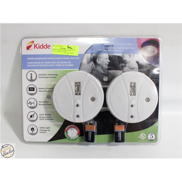 KIDDE - SMOKE ALARM WITH SAFETY LIGHT & HUSH