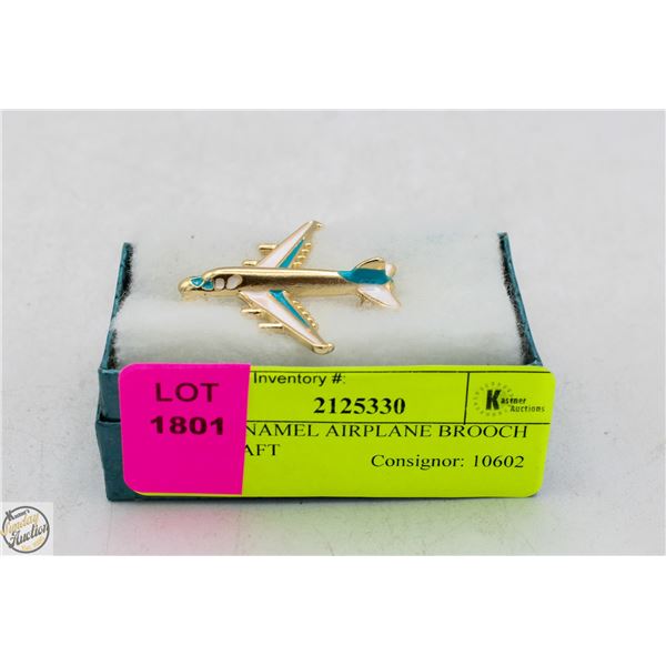 NEW ENAMEL AIRPLANE BROOCH AIRCRAFT