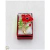 Image 1 : NEW FLORAL POPPY BROOCH RED ENAMEL
