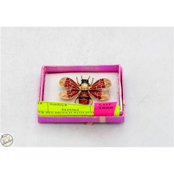 NEW BEE BROOCH WITH SPARKLING