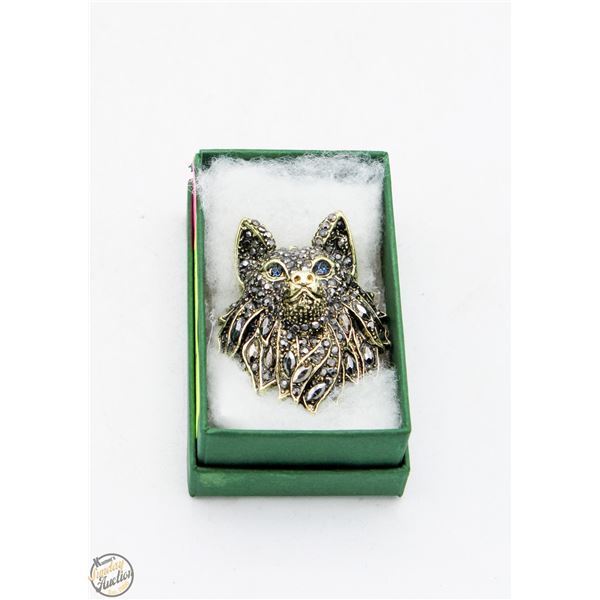 NEW WOLF HEAD BROOCH GOTHIC WOLF