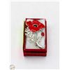 Image 1 : NEW FLORAL POPPY BROOCH RED ENAMEL