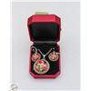 Image 1 : NEE VINTAGE CHIC RED POPPY EARRINGS 1.5” X
