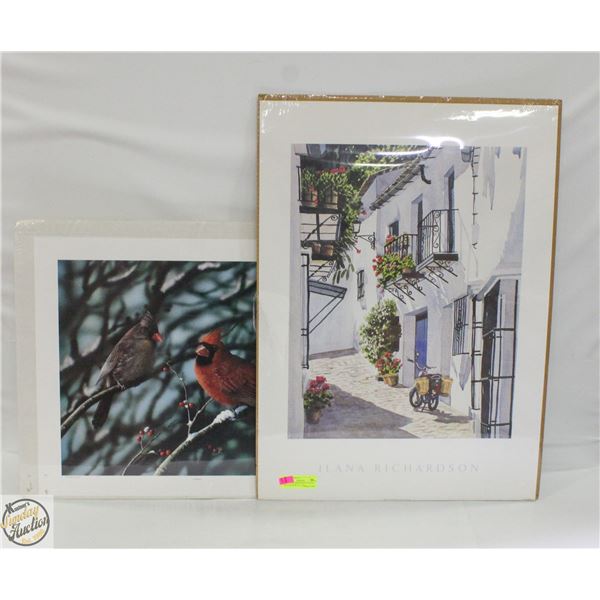 TWO UNFRAMED PRINTS ALANA RICHARDSON (20” X 28”)