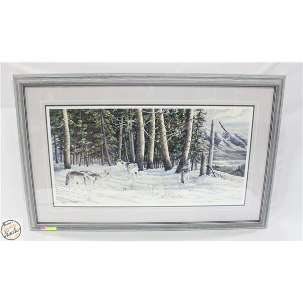 “WOLVES IN WINTER” LIMITED EDITION PRINT (26”X41")