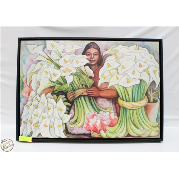 “FLOWER SELLER CALLA LILIES” (DIEGO RIVERA) PRINT