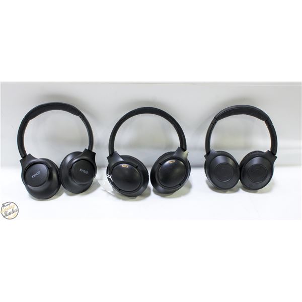 3 OVER EAR HEADPHONES PREVIOUSLY OWNED