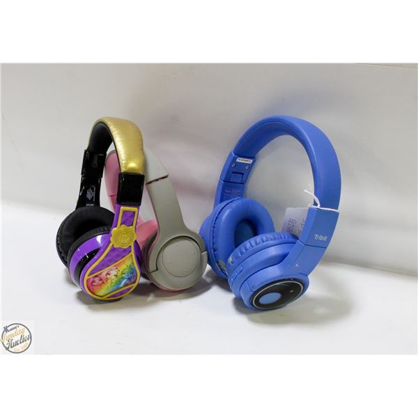 3 KIDS OVER THE EAR HEADPHONES
