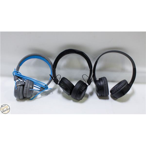 3 OVER EAR HEADPHONES
