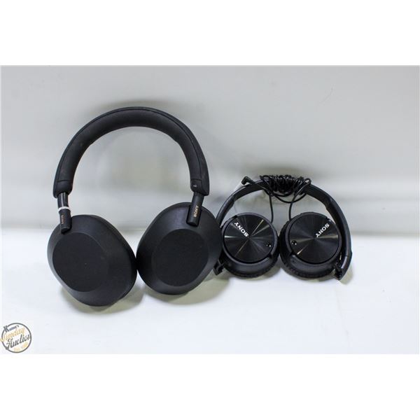 2 SONY OVER EAR HEADPHONES