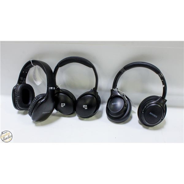 3 OVER EAR HEADPHONES