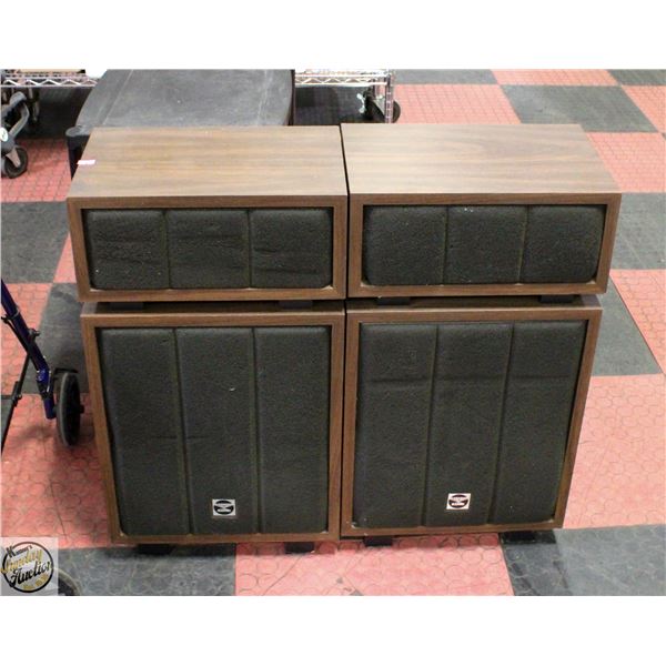 2 EX-TENDED RANGE SPEAKERS W/WOOFERS-TWEETERS-