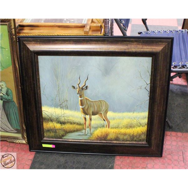 “AFRICAN ANTELOPE” PRINT ON CANVAS (28” X 32”)