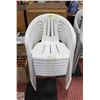 Image 1 : 7 WHITE PLASTIC PATIO CHAIRS