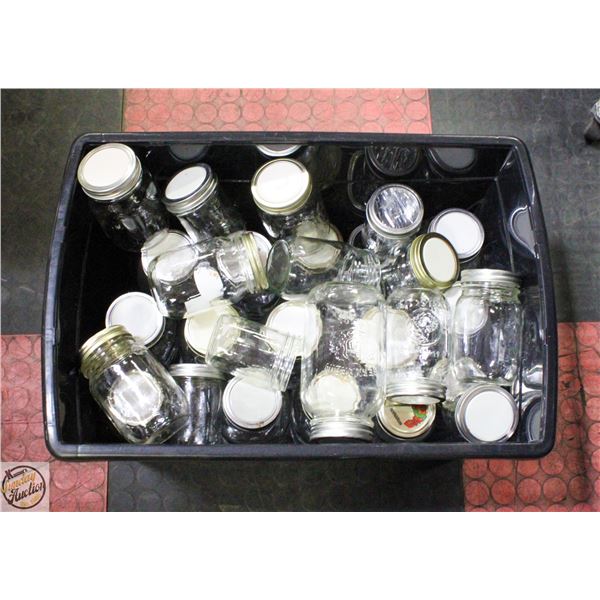 LOT OF CANNING JARS & LIDS