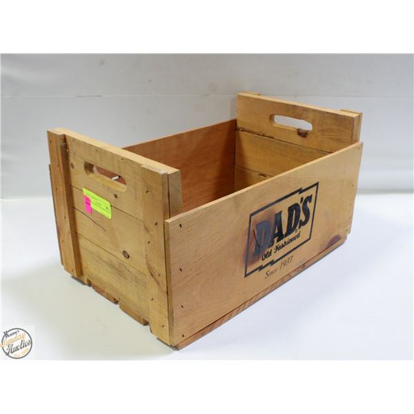DAD'S ROOTBEER WOODEN CRATE