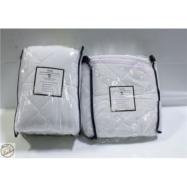 2 DOUBLE MATTRESS COVERS