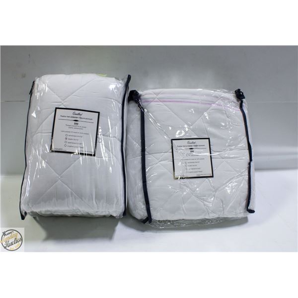2 DOUBLE MATTRESS COVERS