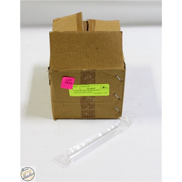 CASE OF 100 4 INCH GLASS STRAIGHTEN PIPES