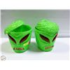 Image 1 : 2 ALIEN HEAD LIGHT UP SPANISH CANDY DISPLAYS