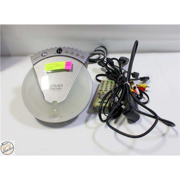 SONY DVD PLAYER + CABLES WITH REMOTE
