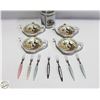 Image 1 : 4 LUXURY DESIGN RIF COLLECTION GOLD TRIMMED