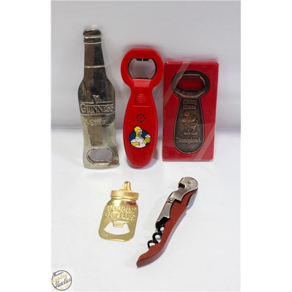 BOTTLE OPENERS INCLUDING 2005 SIMPSONS