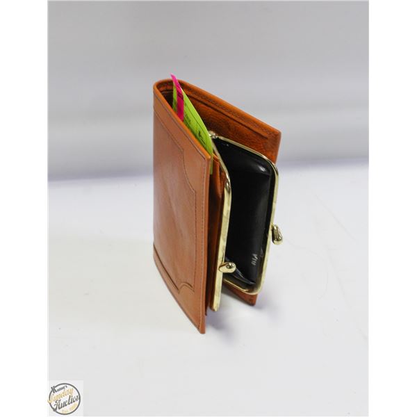 BUXTON GENUINE LEATHER WALLET "WEXFORD MADRAS KID"