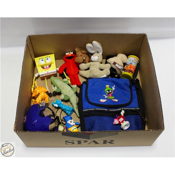 FLAT OF ASSORTED KIDS TOYS INCLUDING LOONEY