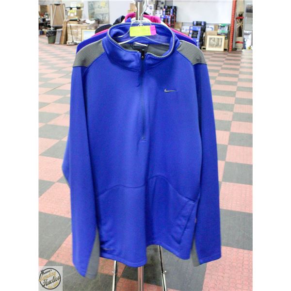 MENS NIKE FITORY SIZE MEDIUM PULLOVER BLUE