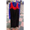 Image 1 : BLACK RED FRINGE SATIN DRESS APPROX