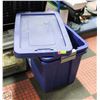 Image 1 : LOT OF BLUE STORAGE TOTES & LIDS