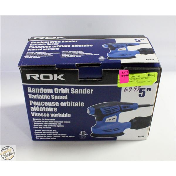 ROK RANDOM ORBIT SANDER VARIABLE SPEED 5"